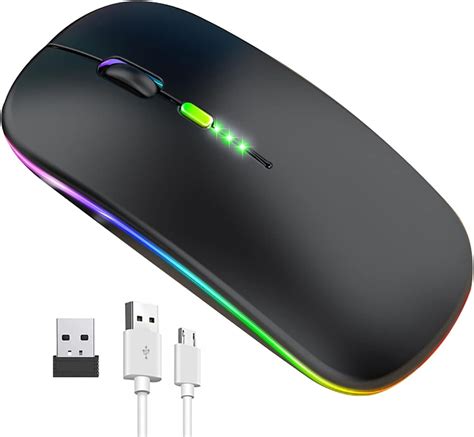 Mouse Bluetooth LED Ratón Bluetooth Recargable BT5 2 2 4G