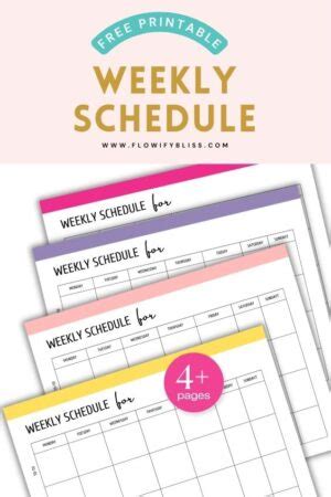 Free Printable Weekly Planner Flowify Bliss