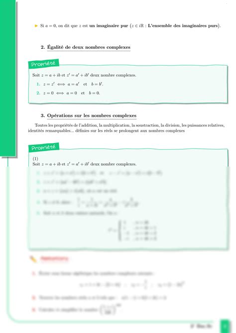 SOLUTION Les Nombres Complexes Studypool