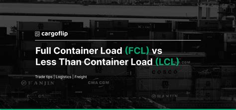 Full Container Load Fcl Vs Less Than Container Load Lcl