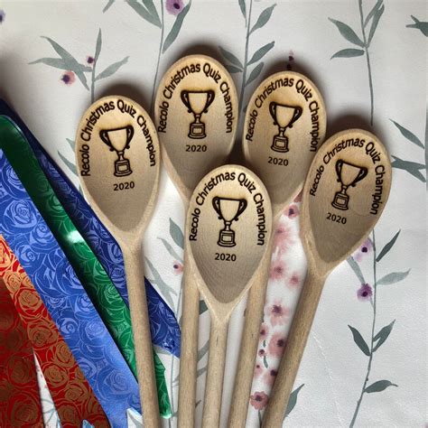 Trophy Spoon Personalised Engraved Wooden Spoon Winner Etsy