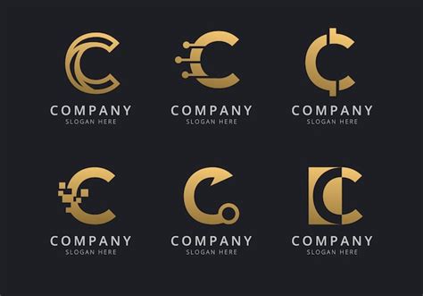 Premium Vector Initials C Logo Template With A Golden Style Color For