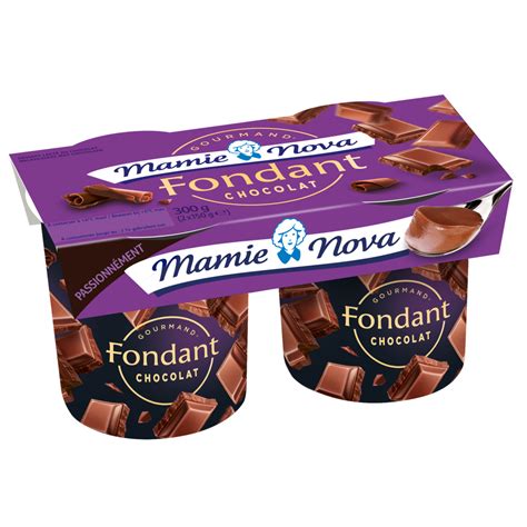 MAMIE NOVA Crème dessert au chocolat 2x150g pas cher Auchan fr