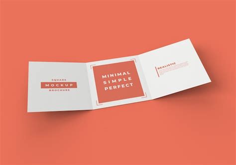 Mockup Folleto Cuadrado Tres Hojas Vectores Y Psd Gratuitos Para