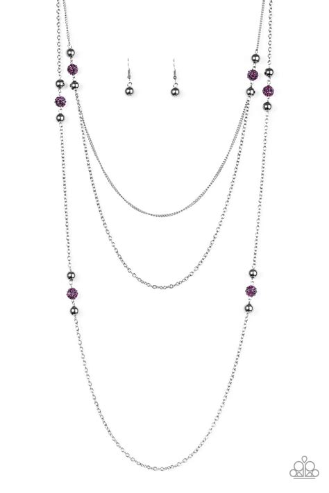 Paparazzi Necklace Be In The Glow Purple Paparazzi Jewelry