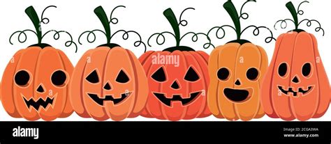 Halloween Pumpkins Cartoons Vector Design Stock Vector Image Art Alamy