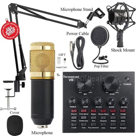 Microphone professionnel à condensateur à enregistrement vocal pour