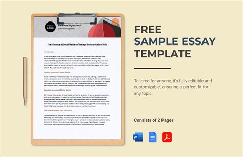 Sample Essay Template in Word, PDF, Google Docs - Download | Template.net