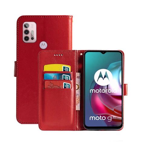 Lompakkokotelo 3 Kortti Motorola Moto G30 Punainen Gigantti