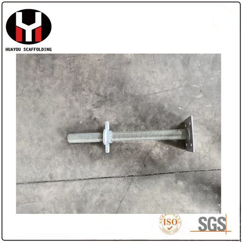 Galvanized Steel Scaffold 48mm Screw Base Jack For 60mm Ringlock System