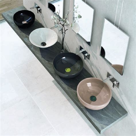 Lavabo Da Appoggio A Ciotola 38 5 Cm Bianco Lucido In Ceramica Espeon