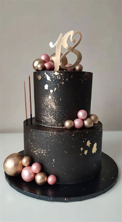 18th Birthday Cake Ideas For A Memorable Celebration Black Gold And