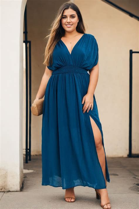 Genevieve Plus Size Empire Waist Maxi Dress Hello Curve