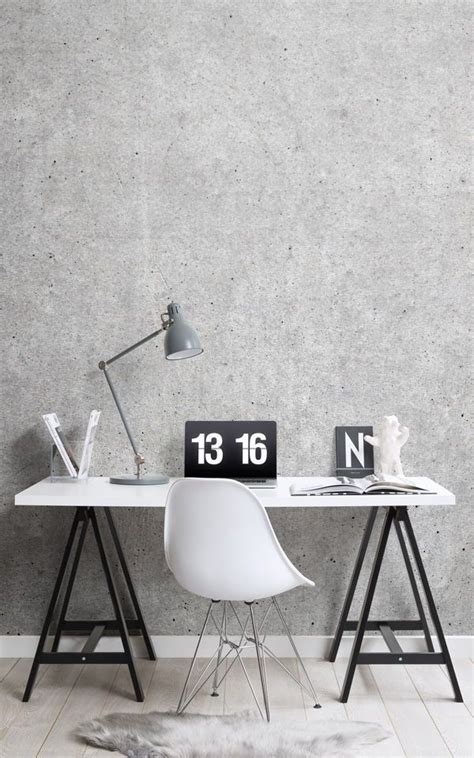 Create a minimalist Scandinavian style home office with modern office ...