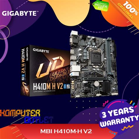 Jual GIGABYTE H410M H V2 MOTHERBOARD INTEL GEN 10 LGA 1200 DDR4