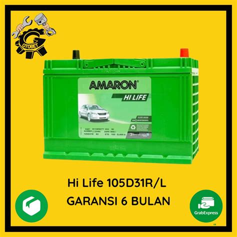 Jual Aki Mobil Mitsubishi L300 Amaron HiLife 105D31R 12V 80Ah Shopee