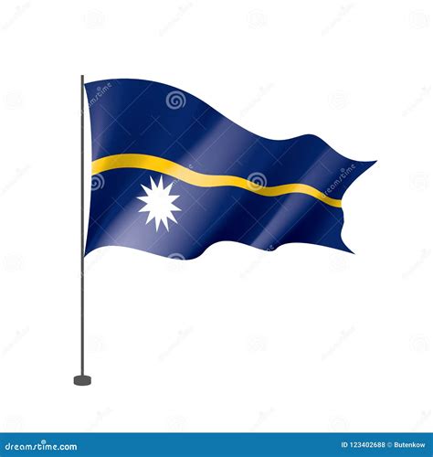 Bandera De Nauru Ejemplo Del Vector En Un Fondo Blanco Ilustraci N Del