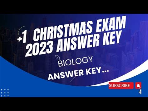 Plus One Christmas Exam 2023 Biology Answer Key YouTube