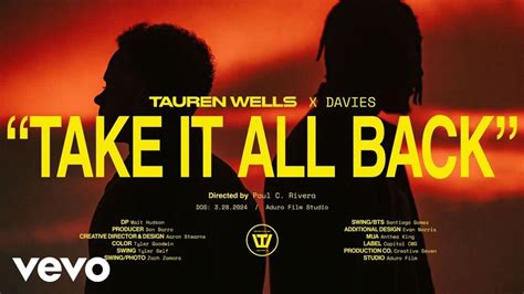 Tauren Wells Take It All Back Official Music Video Youtube Music