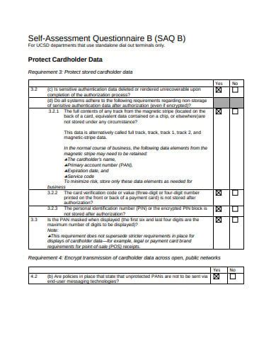 15 Self Assessment Questionnaire Templates In Pdf Doc