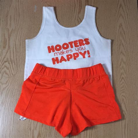 3 Hooters Girl Worn Uniform Tankshortsglow In The Gem