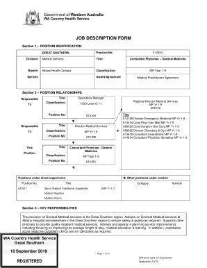 Fillable Online Cardiologist Job Description Template Fax Email Print ...