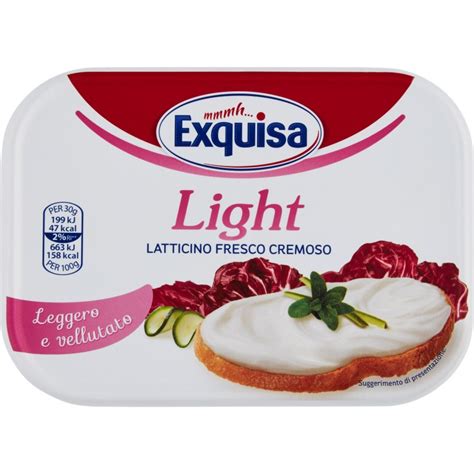 Exquisia Light Latticino Fresco Cremoso Formaggio Spalmabile Gr 175