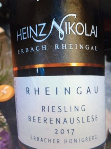 Heinz Nikolai Erbacher Honigberg Riesling Beerenauslese Vivino Australia