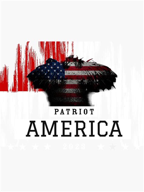 "American Patriot 2023 " Sticker for Sale by muxhapon | Redbubble