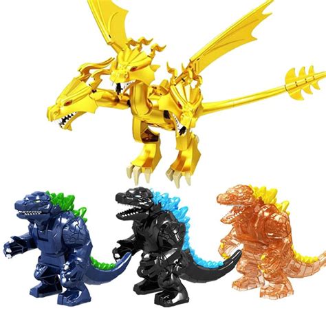 Godzilla King Ghidorah Minifigures Lego Compatible Godzilla 2 movie set