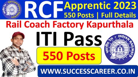 RCF Railway Apprentice Merit List DV 2023 SUCCESS CAREER