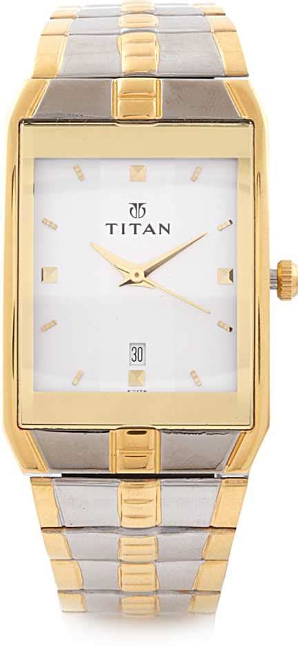 Buy Titan Rectangle Gold Metal Men 9151bm01 Elegant Watch Online