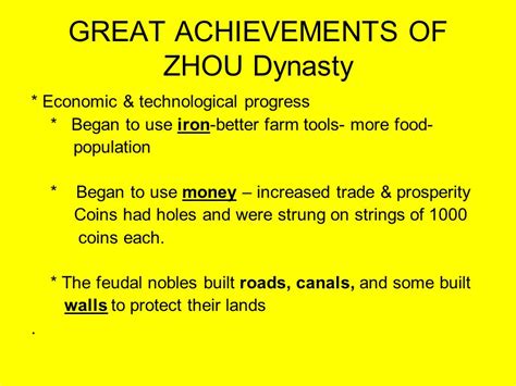 Zhou Dynasty Achievements