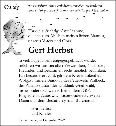 Traueranzeigen Von Gert Herbst Trauer Anzeigen De