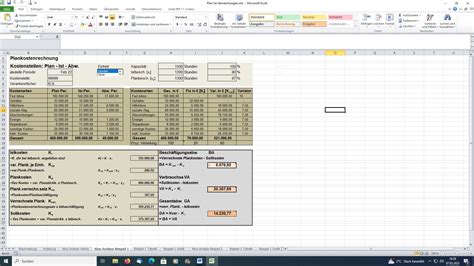 Plankostenrechnung In Excel Reimusnet Elopage