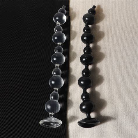 2462cm Clear Anal Plug Anal Beads Butt Ball Anal Beadshuge Long Butt Plug Toysfantasy