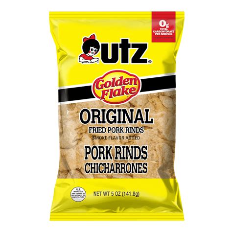 Utz Original Fried Pork Rinds Chicharrones 6 Pack 5 Oz Bags Walmart