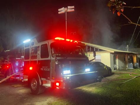 Ocala And Marion County Firefighters Battle Quadraplex Fire Two