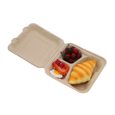 In Comp Lunch Box Biodegradable Food Packaging Sugarcane Pulp