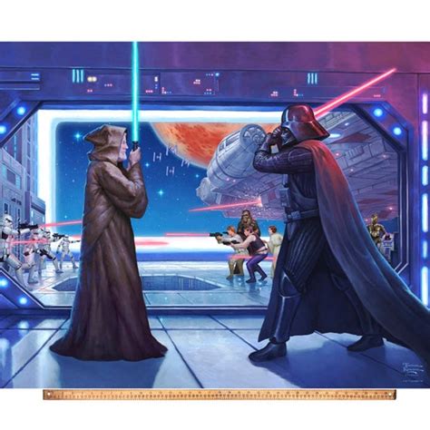 Darth Vader & Obi Wan Duel Star Wars by Thomas Kinkade - Etsy