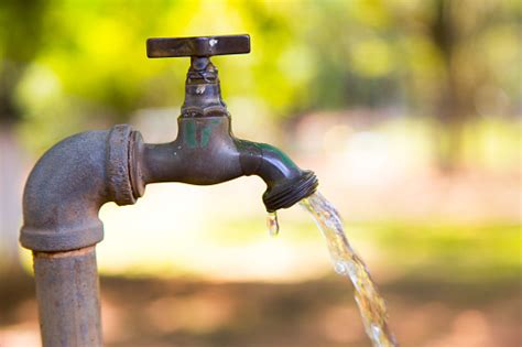 Water Stream Coming Out Of The Water Tap Stock Photo Download Image