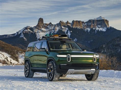 2021 Rivian R1s Electric Suv Front Three Quarter Hd Wallpaper 4