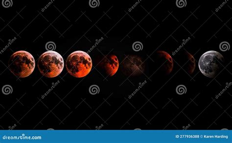 Phases Of A Lunar Eclipse Stock Photography CartoonDealer 277936388