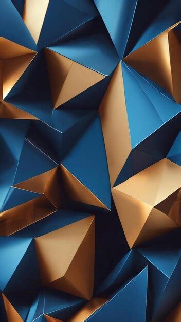 Premium Photo Blue Elegant Luxury Abstract Lowpoly Background D