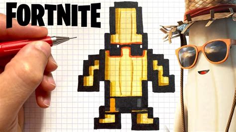 TUTO DESSIN BANANE D ETE SKIN FORTNITE PIXEL ART YouTube