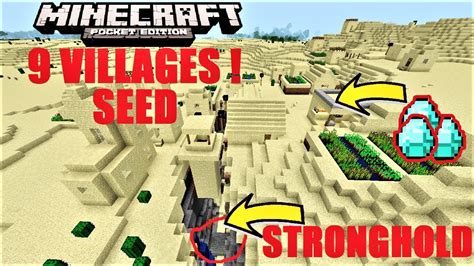 Minecraft Pe New Best Stronghold In Ravine W Villages Seed