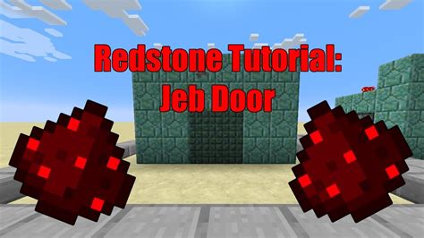 How To Make A Jeb Door In Minecraft Tutorial YouTube