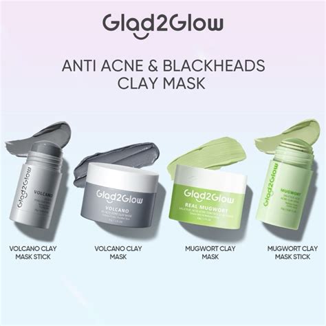 Jual Glad Glow Face Mask Series Real Mugwort Volcano Deep Pores