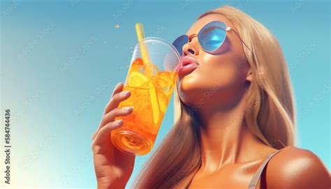 Concept Of Summer Holiday Island Vacation With Hot Sunny Weather And Tropical Environment Stock