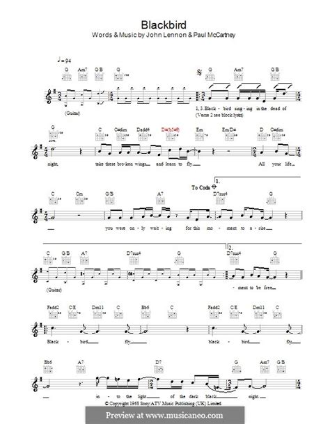 Blackbird (The Beatles) by J. Lennon, P. McCartney on MusicaNeo